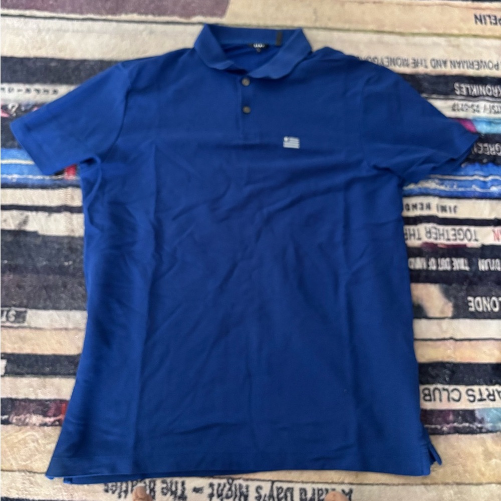 DKNY Royal Blue Polo Shirt Large
